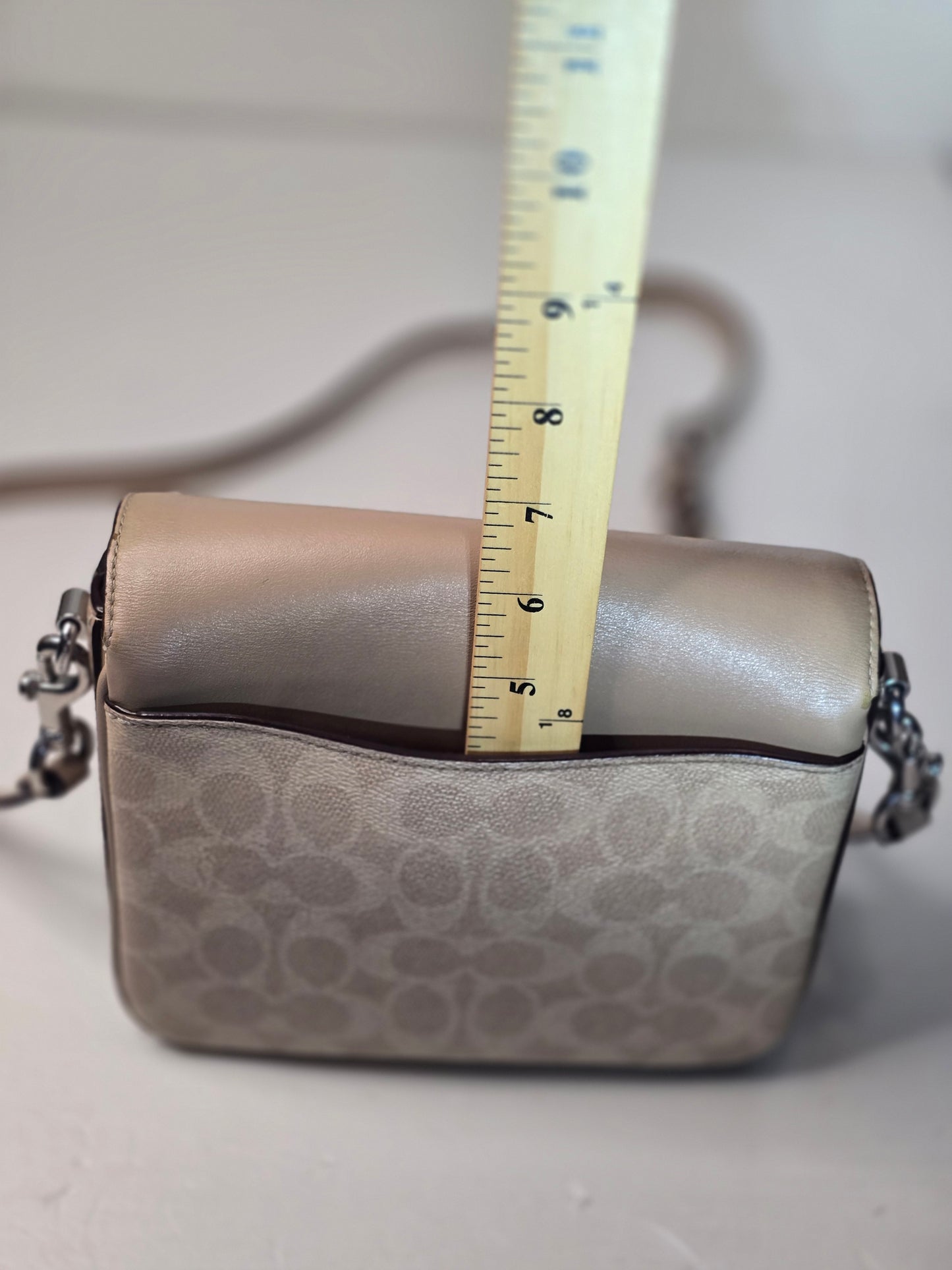 Coach Cassie Crossbody 19 Calfskin Leather Inside Outside Pockets Zippers