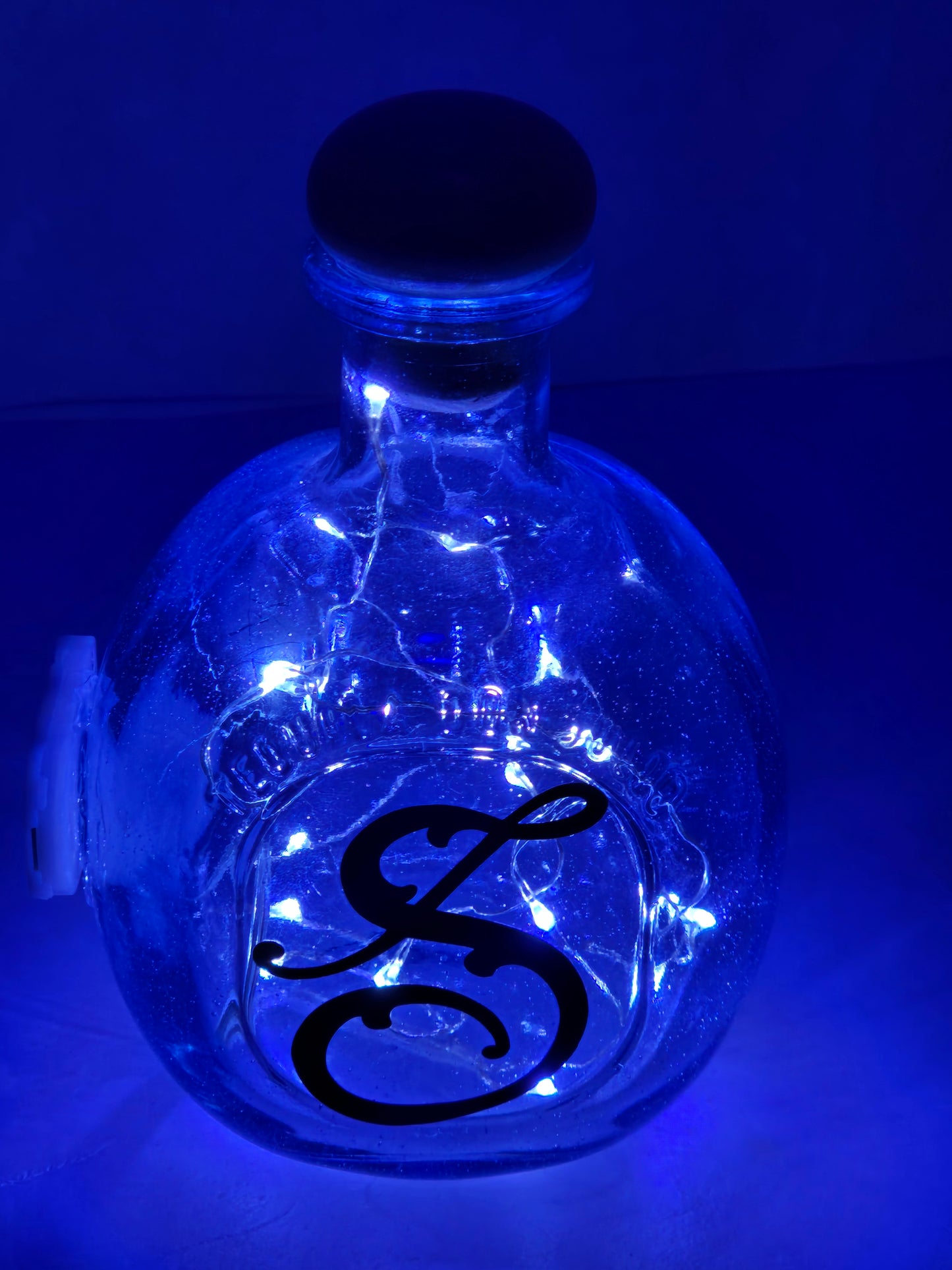 Lighted Bottle Handmade Homemade Led Nightlight Battery JK26 Glass Bottle