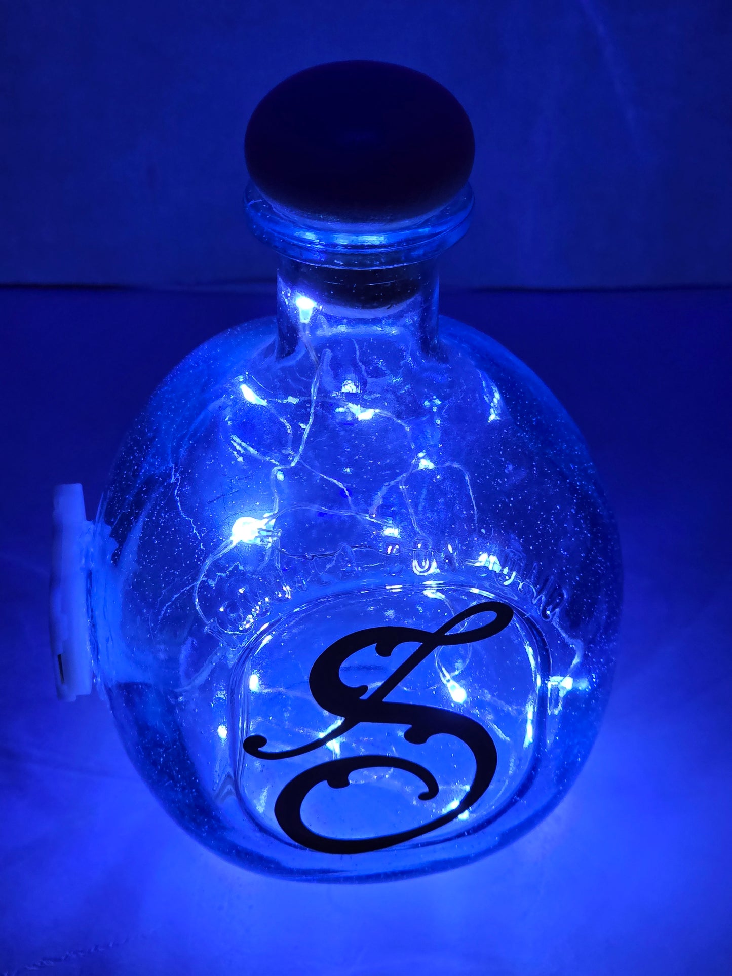 Lighted Bottle Handmade Homemade Led Nightlight Battery JK26 Glass Bottle