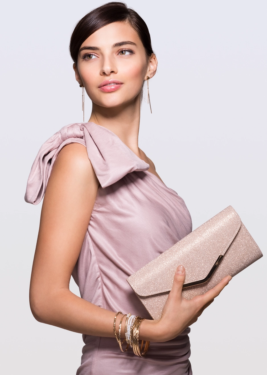Stylish woman with glamorous accessories
